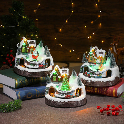 クリスマスビレッジ 3つのデザイン（サンタ・雪だるま・クリスマスツリー）