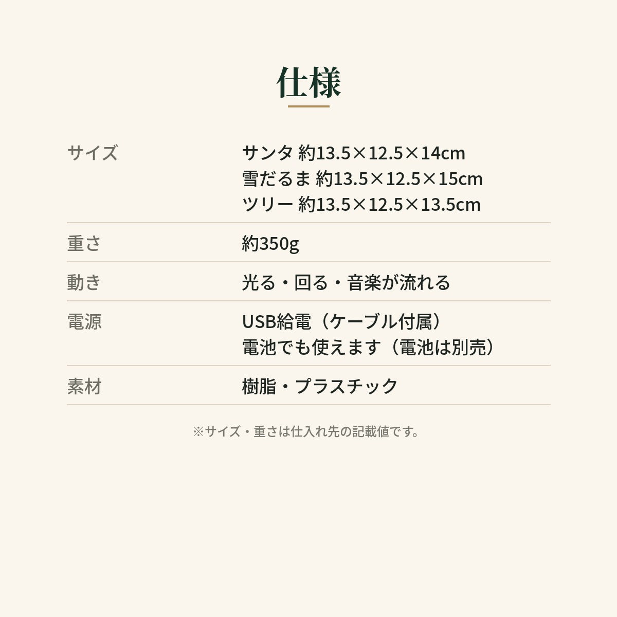 仕様