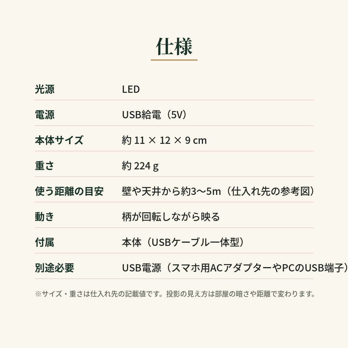 仕様